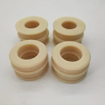 Custom Cnc Machining Nylon Bearing Sleeve / Bush Abs Plastic Bushing With Flange