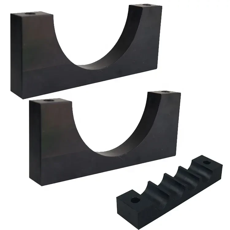 Wear Resistant custom parts hdpe/uhmwpe pipe support block sliding pipe clamp nylon sliding block