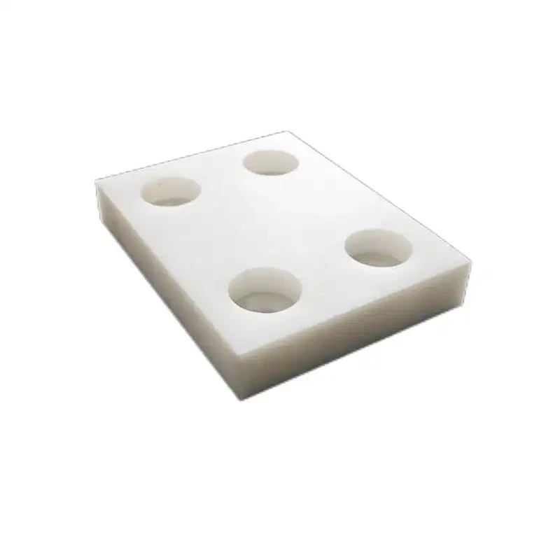 Custom hdpe plastic block wear parts uhmwpe block plastic flanged bushings Slide track delrin cnc plastic parts