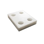 Custom hdpe plastic block wear parts uhmwpe block plastic flanged bushings Slide track delrin cnc plastic parts