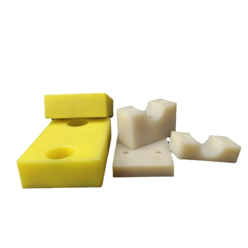 Custom hdpe plastic block wear parts uhmwpe block plastic flanged bushings Slide track delrin cnc plastic parts