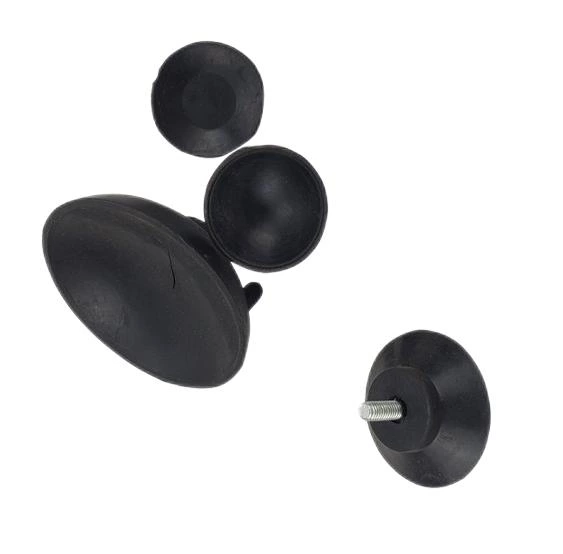 Rubber suction cup with screw/thread